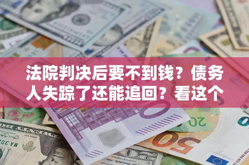 武汉法院判决后要不到钱？债务人失踪了还能追回？看这个方法！