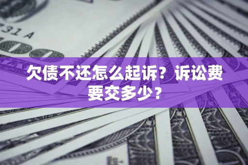 武汉欠债不还怎么起诉？诉讼费要交多少？