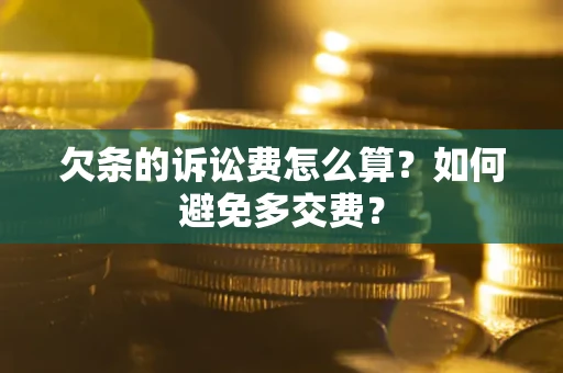 武汉欠条的诉讼费怎么算？如何避免多交费？
