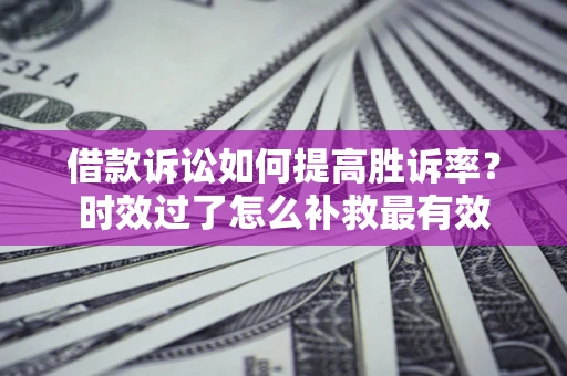 武汉借款诉讼如何提高胜诉率？时效过了怎么补救最有效