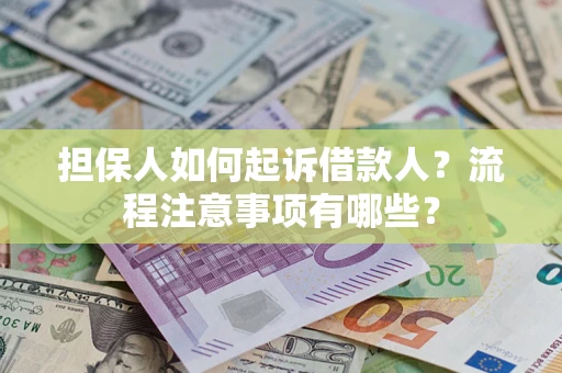 武汉担保人如何起诉借款人？流程注意事项有哪些？