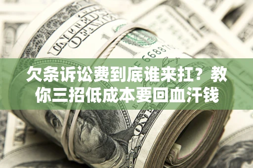 武汉欠条诉讼费到底谁来扛？教你三招低成本要回血汗钱
